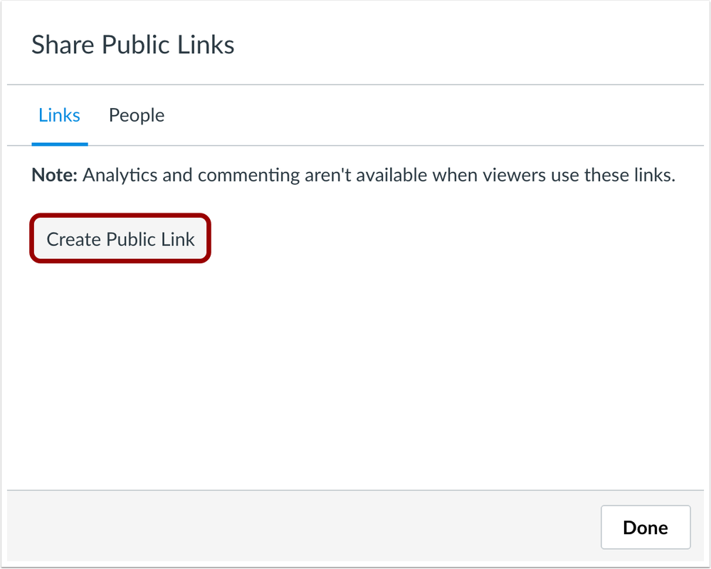 Create Public Link