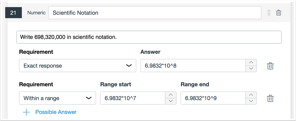 Scientific Notation in Numeric question