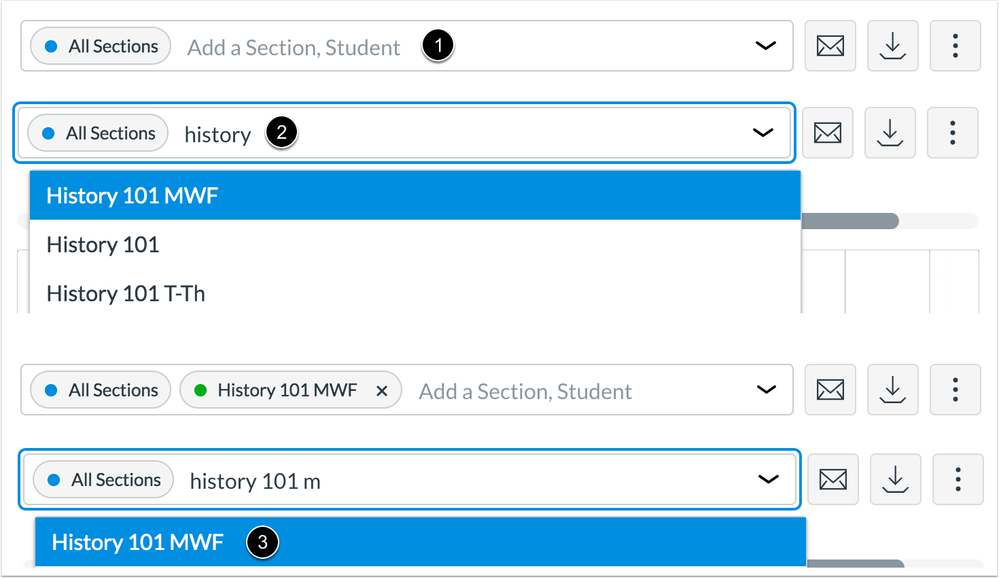 Comparison Filters