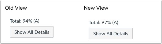 Gradebook Grade Percentage Display Comparison
