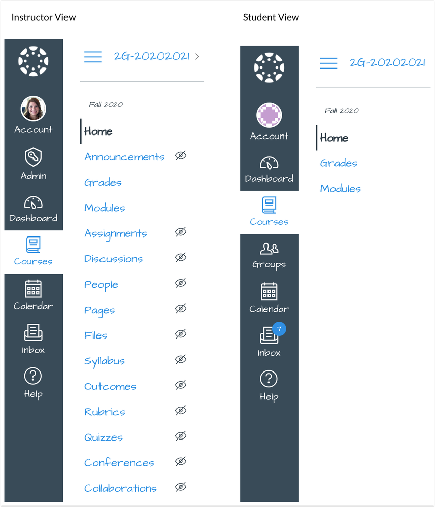 Elementary Theme with instructor and student navigation views