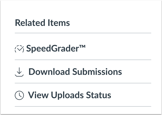 assignment sidebar status button