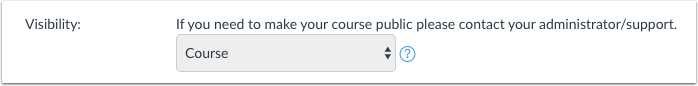 Course Setting Visibility Options