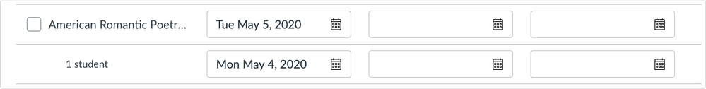 Main assignments with overrides