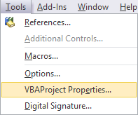 VBAmenuVBAProjectProperties.png