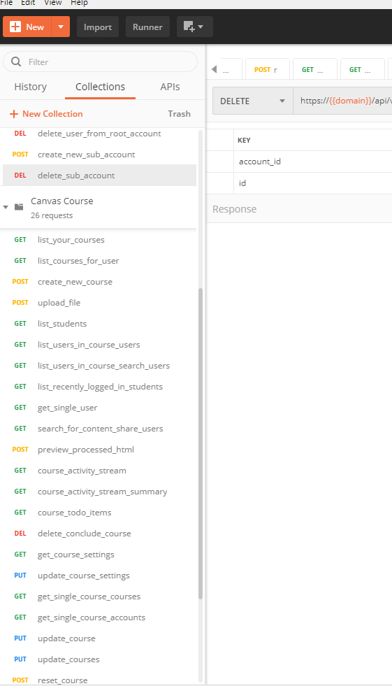 Canvas API Requests in Postman