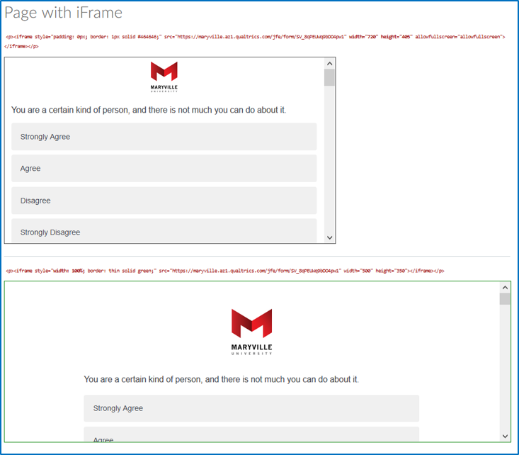 iframe set size width 720 and width 100%