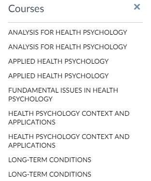 problem course list