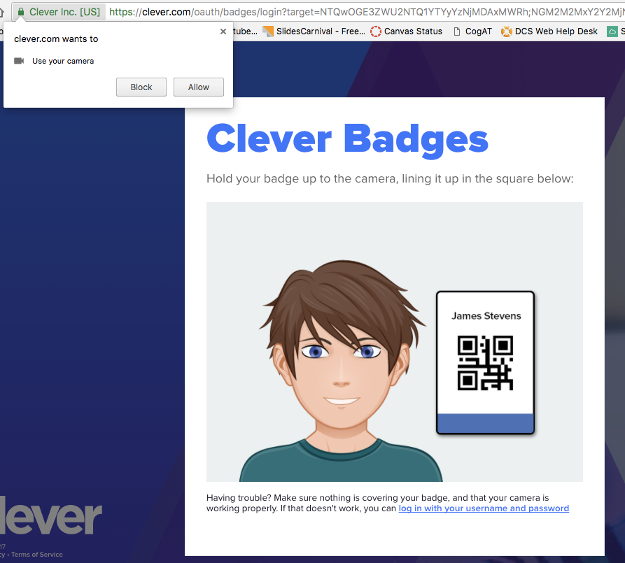 QR login - Clever