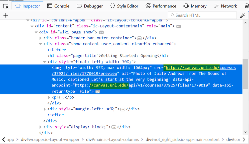 html with top-level domains highlighted