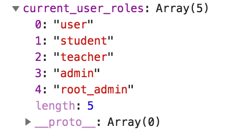 ENV current user roles