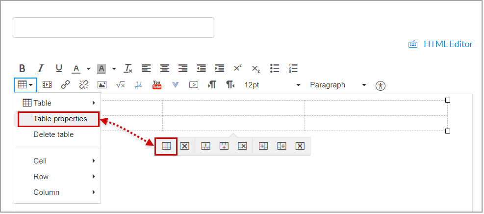 rce table options