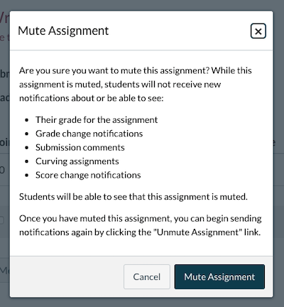 Vestigial Mute Assignment dialog box