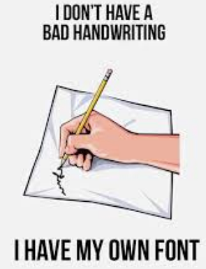 handwriting joke