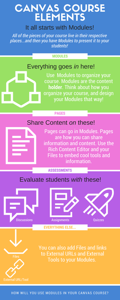 Canvas Course Elements Infographic