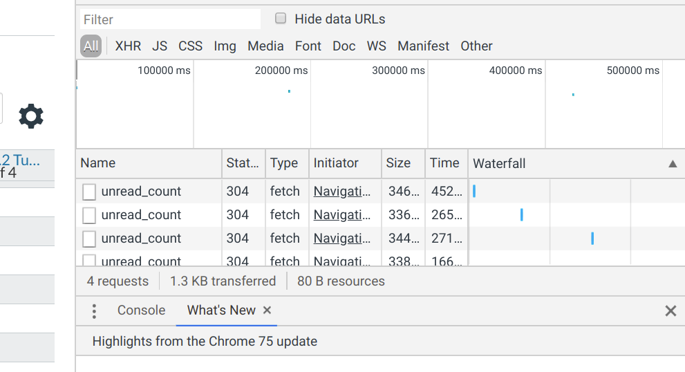 screenshot of label script running console _ network report