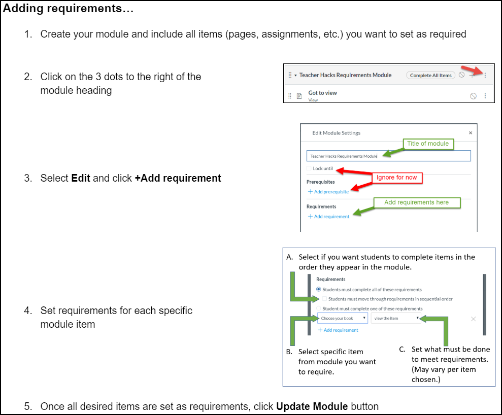 Adding Requirements