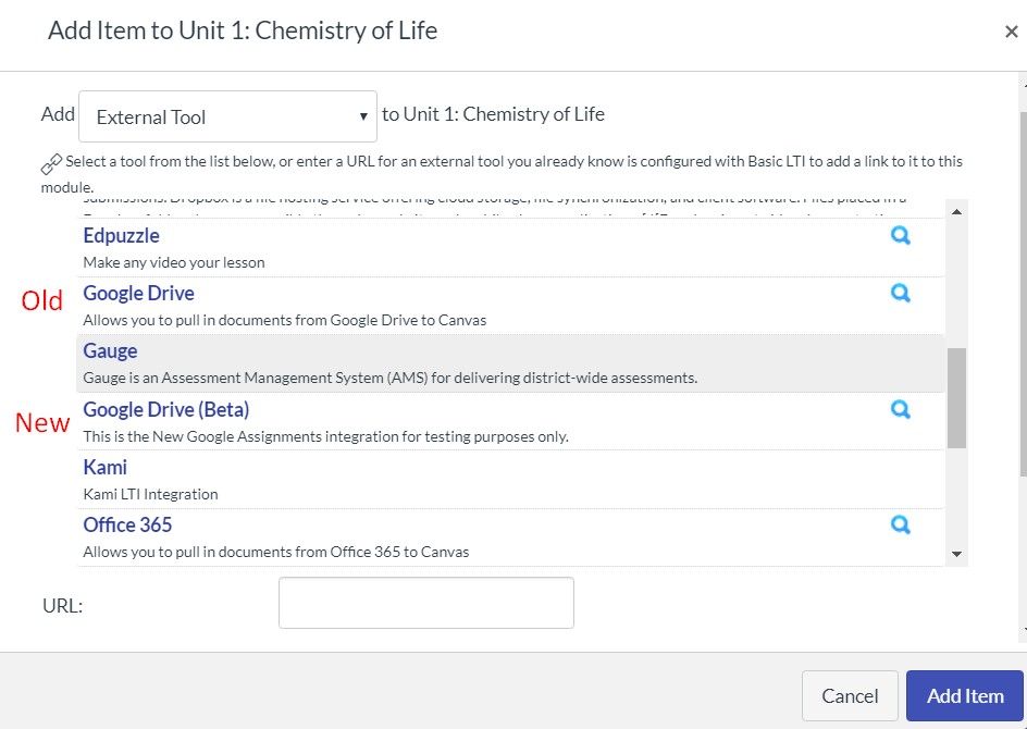 add External Tool to module